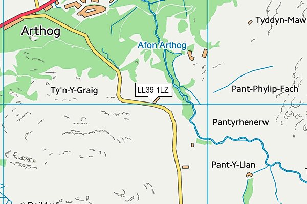 LL39 1LZ map - OS VectorMap District (Ordnance Survey)