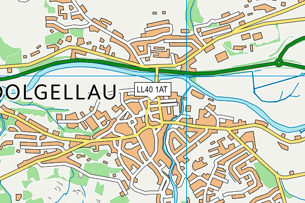 LL40 1AT map - OS VectorMap District (Ordnance Survey)