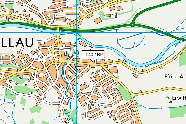 LL40 1BP map - OS VectorMap District (Ordnance Survey)
