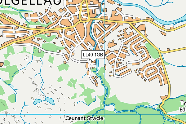 LL40 1GB map - OS VectorMap District (Ordnance Survey)