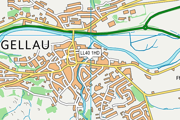 LL40 1HD map - OS VectorMap District (Ordnance Survey)