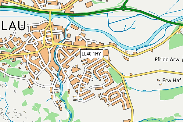 LL40 1HY map - OS VectorMap District (Ordnance Survey)