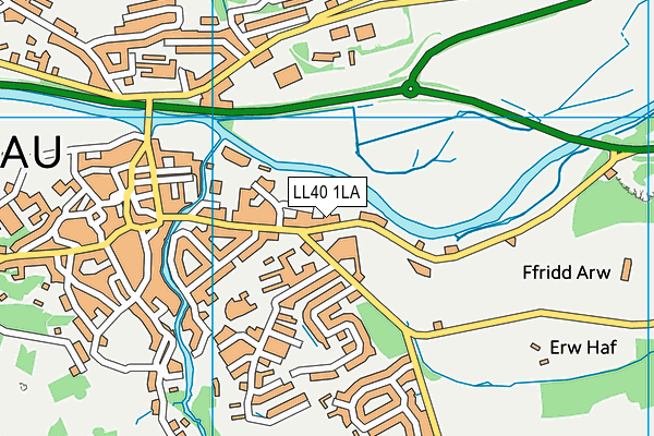 LL40 1LA map - OS VectorMap District (Ordnance Survey)