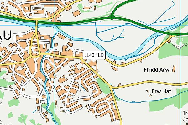 LL40 1LD map - OS VectorMap District (Ordnance Survey)