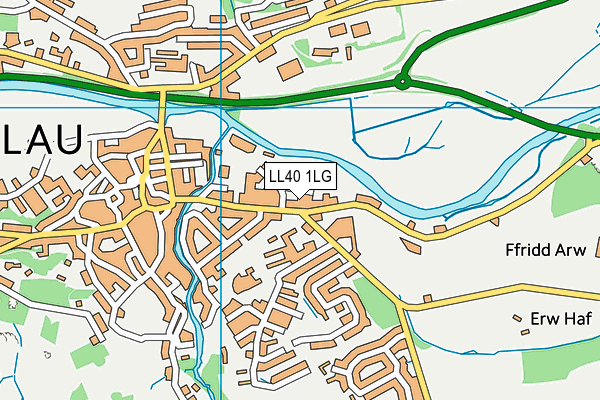 LL40 1LG map - OS VectorMap District (Ordnance Survey)