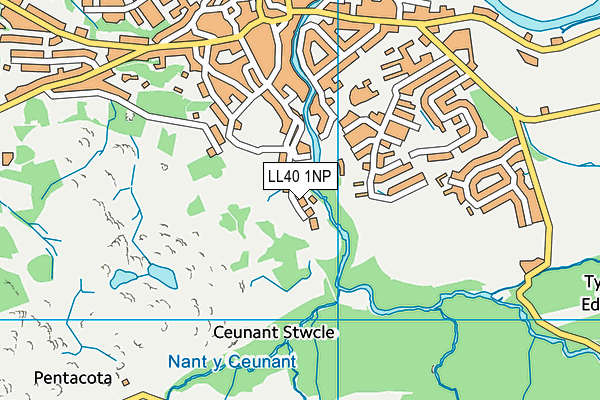 LL40 1NP map - OS VectorMap District (Ordnance Survey)