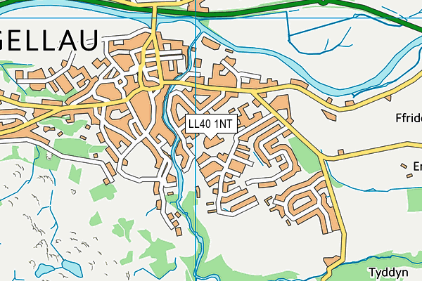 LL40 1NT map - OS VectorMap District (Ordnance Survey)