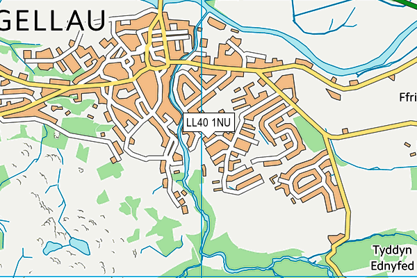 LL40 1NU map - OS VectorMap District (Ordnance Survey)