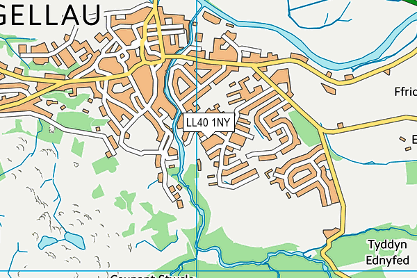 LL40 1NY map - OS VectorMap District (Ordnance Survey)