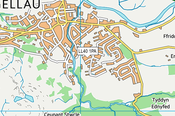 LL40 1PA map - OS VectorMap District (Ordnance Survey)