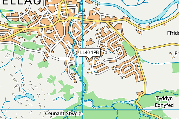 LL40 1PB map - OS VectorMap District (Ordnance Survey)