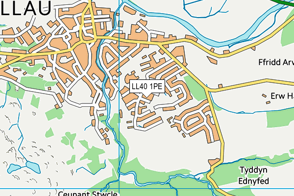 LL40 1PE map - OS VectorMap District (Ordnance Survey)