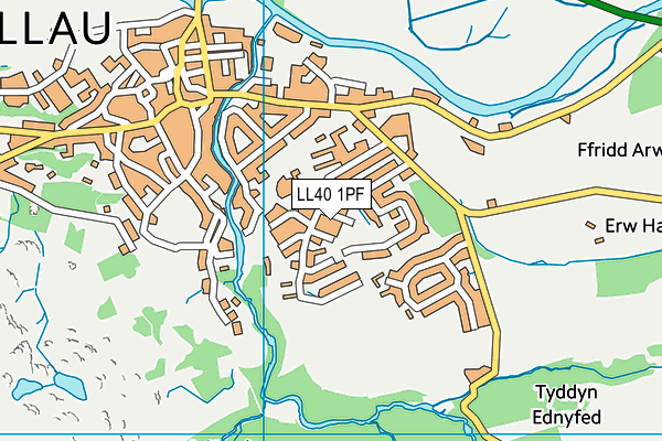 LL40 1PF map - OS VectorMap District (Ordnance Survey)