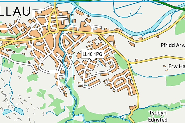 LL40 1PG map - OS VectorMap District (Ordnance Survey)