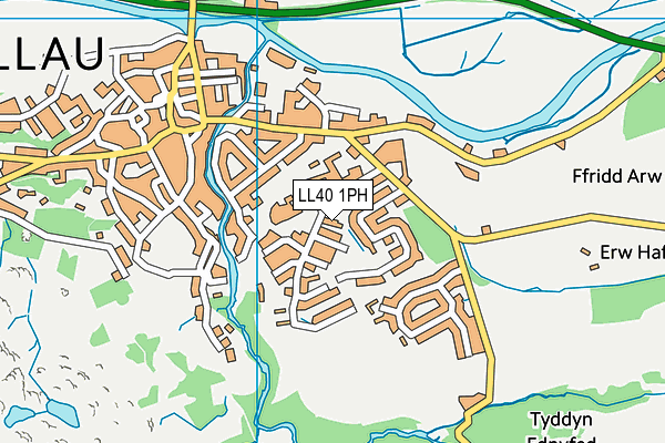 LL40 1PH map - OS VectorMap District (Ordnance Survey)