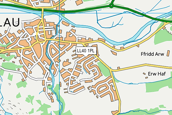 LL40 1PL map - OS VectorMap District (Ordnance Survey)