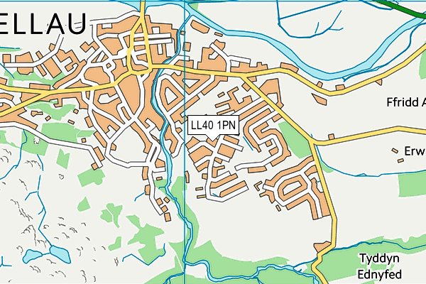 LL40 1PN map - OS VectorMap District (Ordnance Survey)