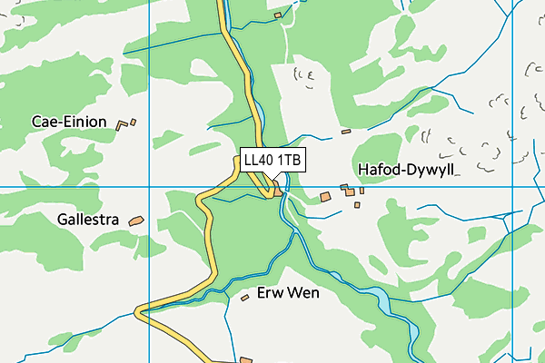LL40 1TB map - OS VectorMap District (Ordnance Survey)