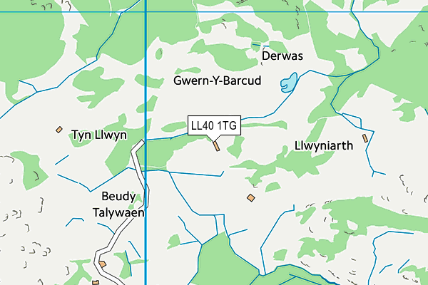LL40 1TG map - OS VectorMap District (Ordnance Survey)