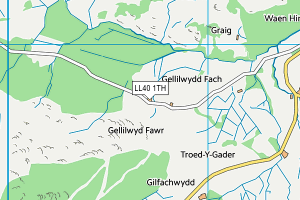 LL40 1TH map - OS VectorMap District (Ordnance Survey)