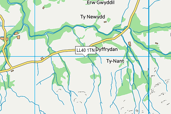 LL40 1TN map - OS VectorMap District (Ordnance Survey)