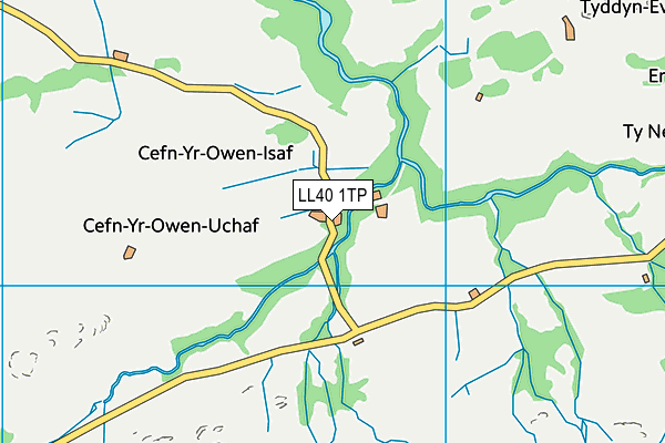 LL40 1TP map - OS VectorMap District (Ordnance Survey)