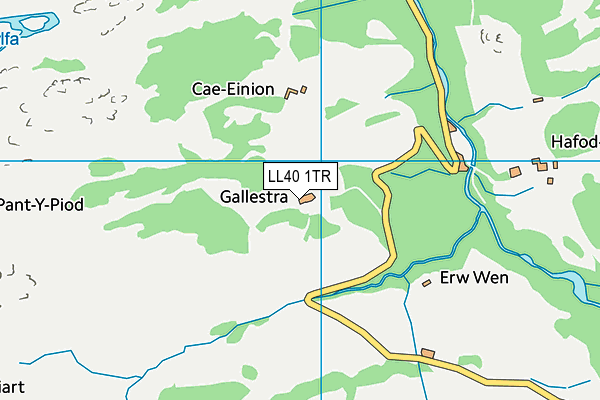 LL40 1TR map - OS VectorMap District (Ordnance Survey)