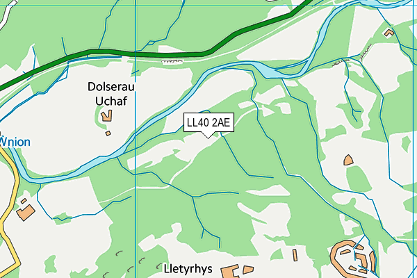 LL40 2AE map - OS VectorMap District (Ordnance Survey)