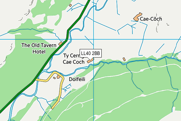 LL40 2BB map - OS VectorMap District (Ordnance Survey)