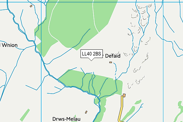 LL40 2BS map - OS VectorMap District (Ordnance Survey)