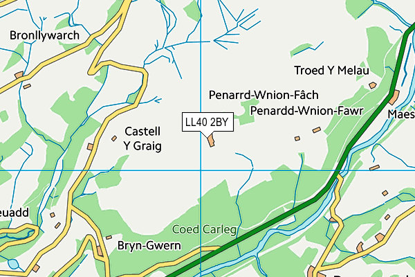 LL40 2BY map - OS VectorMap District (Ordnance Survey)