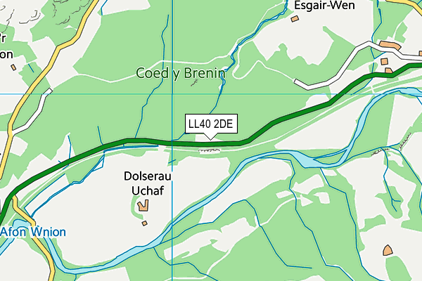 LL40 2DE map - OS VectorMap District (Ordnance Survey)