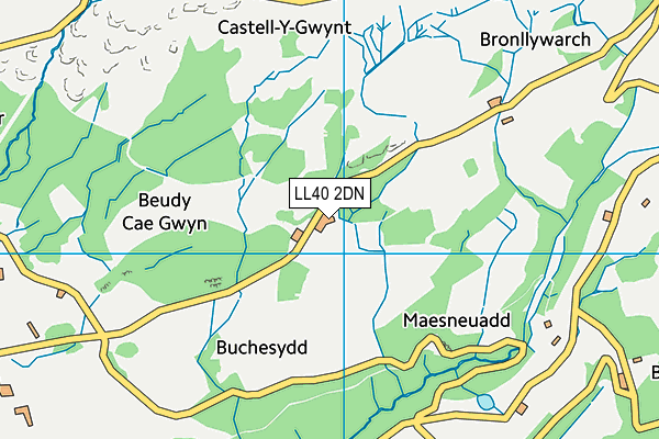 LL40 2DN map - OS VectorMap District (Ordnance Survey)