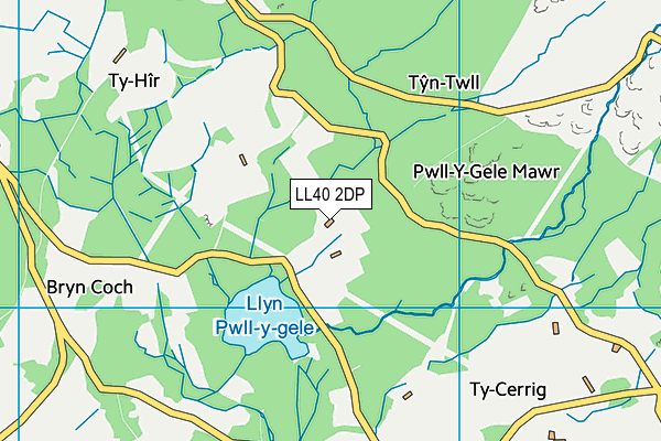 LL40 2DP map - OS VectorMap District (Ordnance Survey)