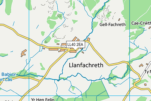 LL40 2EA map - OS VectorMap District (Ordnance Survey)