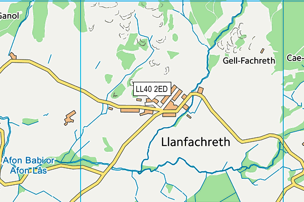 LL40 2ED map - OS VectorMap District (Ordnance Survey)
