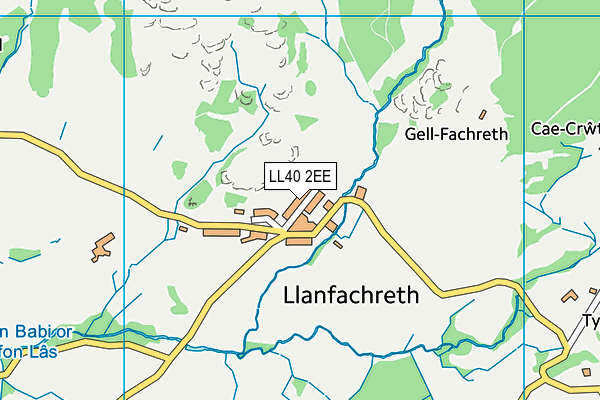 LL40 2EE map - OS VectorMap District (Ordnance Survey)