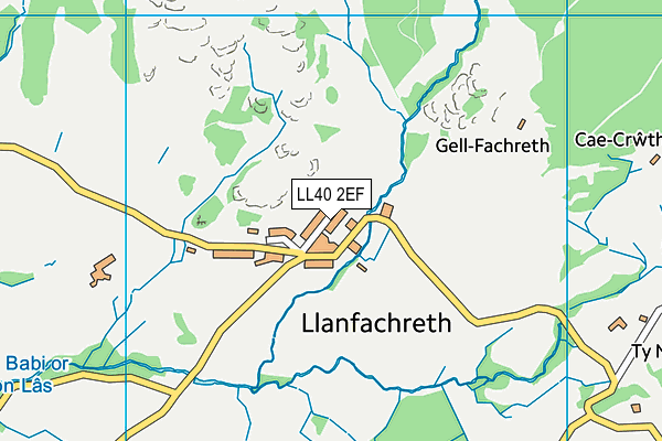 LL40 2EF map - OS VectorMap District (Ordnance Survey)