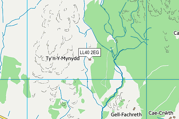 LL40 2EG map - OS VectorMap District (Ordnance Survey)