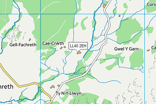 LL40 2EH map - OS VectorMap District (Ordnance Survey)