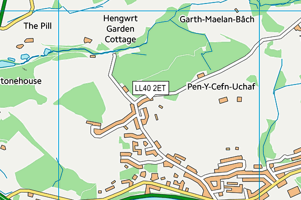 LL40 2ET map - OS VectorMap District (Ordnance Survey)