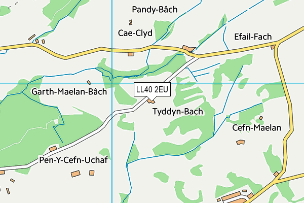 LL40 2EU map - OS VectorMap District (Ordnance Survey)