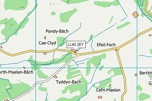 LL40 2EY map - OS VectorMap District (Ordnance Survey)