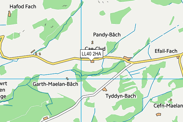 LL40 2HA map - OS VectorMap District (Ordnance Survey)