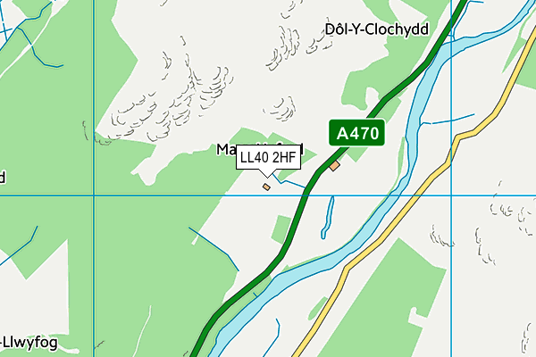 LL40 2HF map - OS VectorMap District (Ordnance Survey)