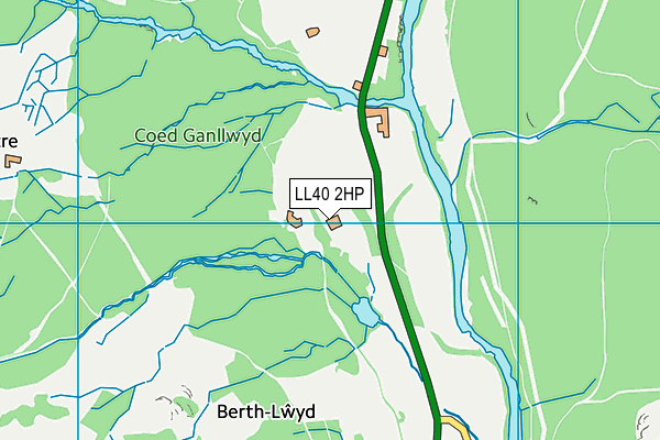 LL40 2HP map - OS VectorMap District (Ordnance Survey)