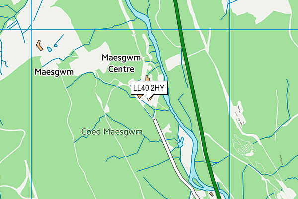 LL40 2HY map - OS VectorMap District (Ordnance Survey)