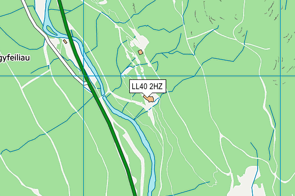 LL40 2HZ map - OS VectorMap District (Ordnance Survey)