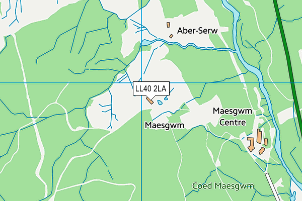 LL40 2LA map - OS VectorMap District (Ordnance Survey)