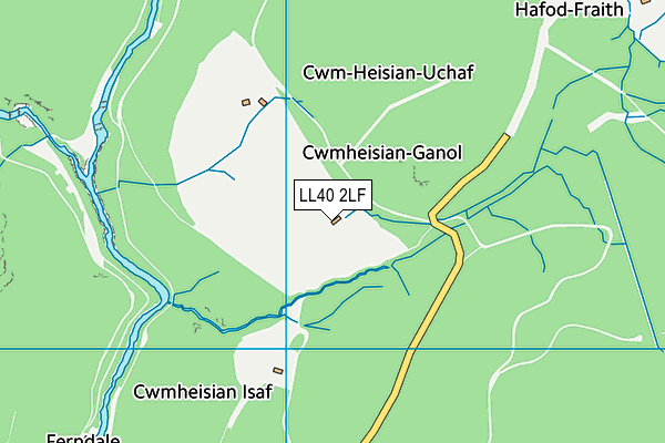 LL40 2LF map - OS VectorMap District (Ordnance Survey)
